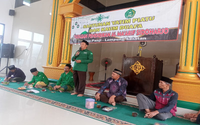 PCNU Semarang Bersama YP Al-Maarif Sidoharjo Way Panji Gelar Kegiatan Santunan Anak Yatim